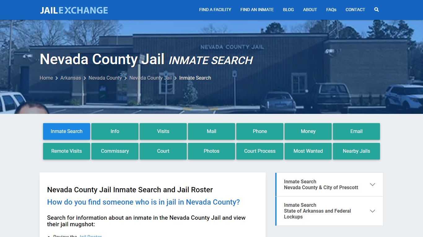 Inmate Search: Roster & Mugshots - Nevada County Jail, AR